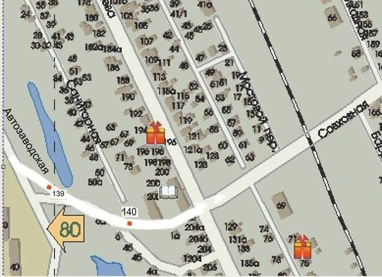 Схема рекламной плоскости по адресу вул. Автозаводська-вул.Говорухи, напрямок руху до вул.Говорухи