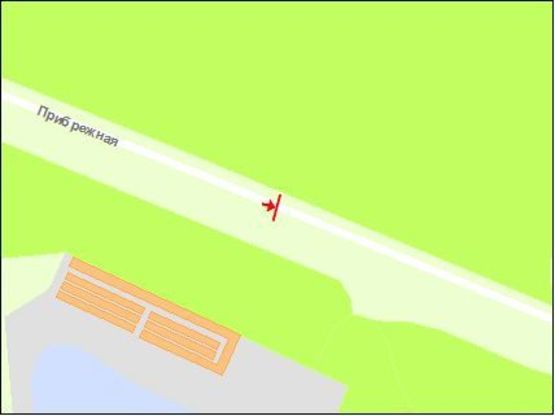 Схема рекламної площини за адресою Набережна магістраль - вул.Бульварна, АЗС, напрямок руху до вокзалу