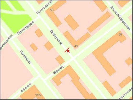 Схема рекламной плоскости по адресу вул. Приходська — вул. І.Франка (СИТИ-СКРОЛЛ) Схема рекламной плоскости по адресу вул. Приходська — вул. І.Франка (СИТИ-СКРОЛЛ)