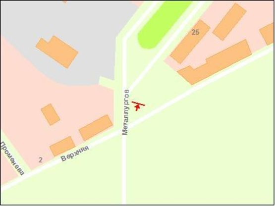 Схема рекламной плоскости по адресу пр.Металургів 21, ст.А