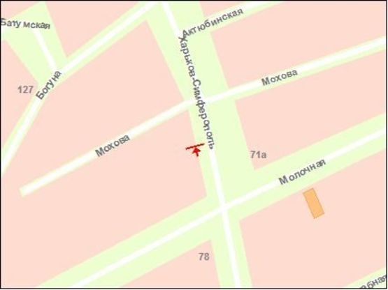 Схема рекламної площини за адресою тр. Харьків-Сімферополь - вул.Мохова, ст.Б Схема рекламної площини за адресою тр. Харьків-Сімферополь - вул.Мохова, ст.Б