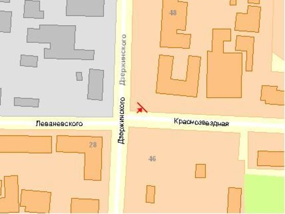 Схема рекламної площини за адресою ул. Леваневского-ул. Троицкая