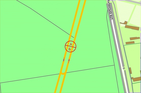 Схема рекламної площини за адресою просп. Академіка Палладіна, на розподілювачі