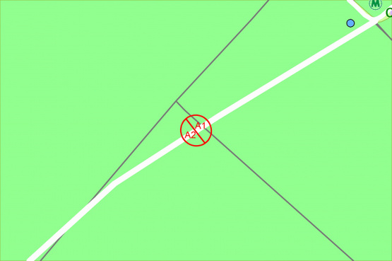 Схема рекламної площини за адресою Старобориспільска (розподілювач), рух в напрямку  М"Борриспільска"