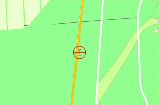 Схема рекламної площини за адресою Богатирська, після 400 метрів руху від вул.Дніпроводська в напрямку із Киева