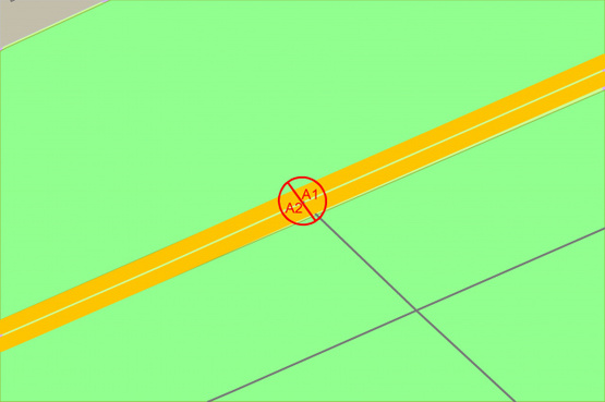 Схема рекламної площини за адресою Броварський проспект (розподілювач), рух в напрямку Броварів, після 500 метрів від зуп."Птахофабрика"