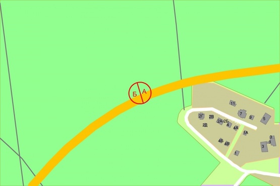 Схема рекламної площини за адресою Велика Кільцева дорога, за 100 метрів руху до Лісозахисна вулиця  від Гостомельського шосе, ліворуч
