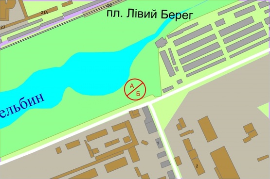 Схема рекламної площини за адресою Сортувальна / Канальна, рух до Дарницького шосе, ліворуч