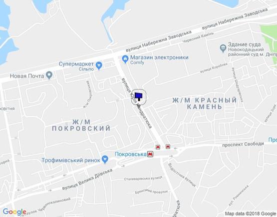 Схема рекламної площини за адресою вул. Комунарівська (Юрія Кондратюка), 20 Схема рекламної площини за адресою вул. Комунарівська (Юрія Кондратюка), 20