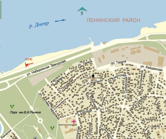 Схема рекламної площини за адресою Набережная Заводская-парк Ленина Схема рекламної площини за адресою Набережная Заводская-парк Ленина