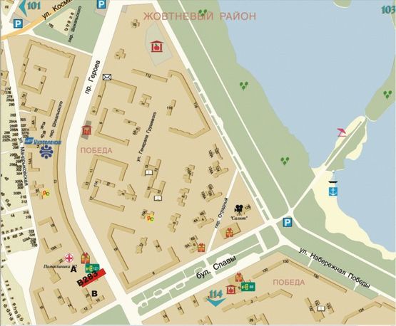 Схема рекламной плоскости по адресу пр.Героев,12 Схема рекламной плоскости по адресу пр.Героев,12