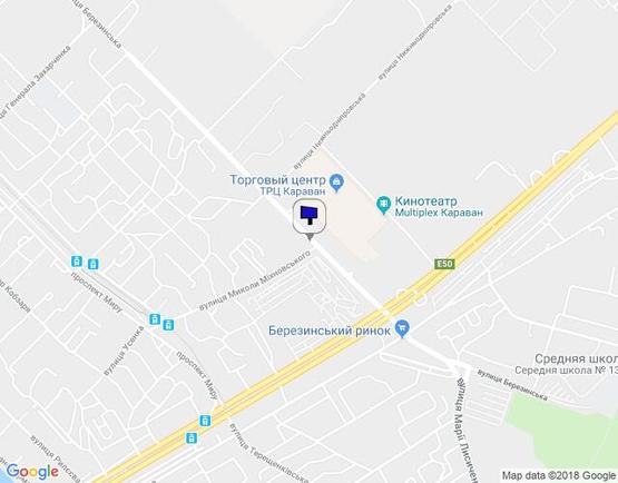 Схема рекламної площини за адресою вул.Щербини, 25а