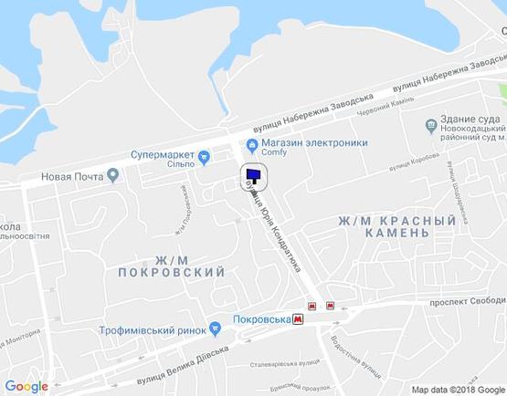 Схема рекламной плоскости по адресу вул. Комунарівська (Юрія Кондратюка), 8 Схема рекламной плоскости по адресу вул. Комунарівська (Юрія Кондратюка), 8