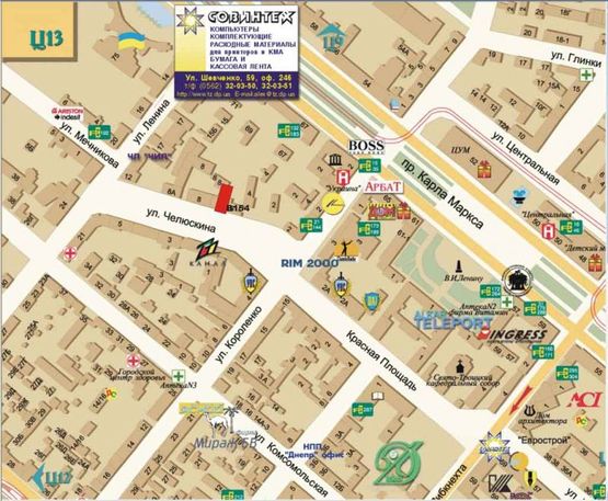 Схема рекламної площини за адресою ул. Челюскина,6 Схема рекламної площини за адресою ул. Челюскина,6