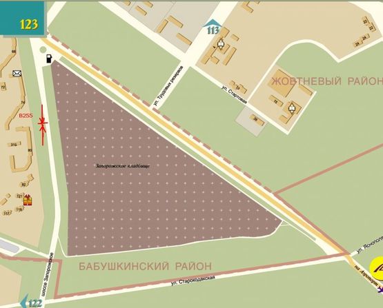 Схема рекламної площини за адресою Запорожское шоссе Схема рекламної площини за адресою Запорожское шоссе