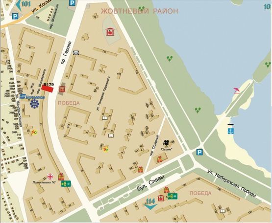 Схема рекламной плоскости по адресу пр.Героев,12