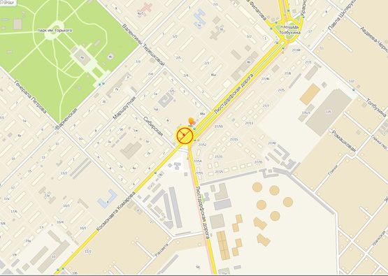 Схема рекламної площини за адресою Люстдорфская дорога №88-б Комарова А правая