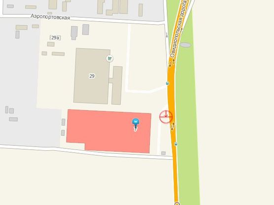 Схема рекламной плоскости по адресу Овидиопольская дорога №7 ТЦ"Шестой элемент А правая