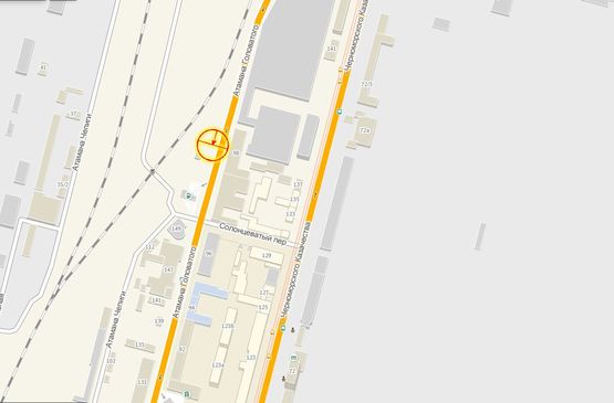 Схема рекламной плоскости по адресу Ат.Головатого №98 А