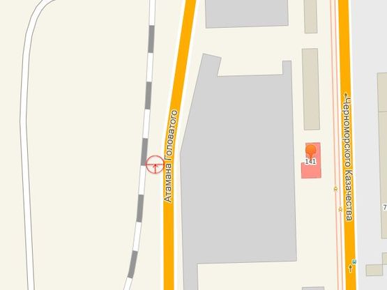 Схема рекламной плоскости по адресу Ат.Головатого (напротив дома №141 по Черноморского Казачества) А правая