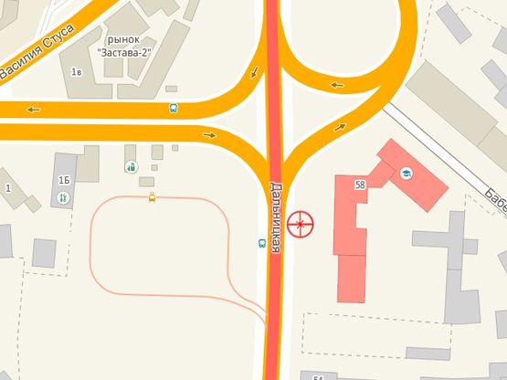 Схема рекламної площини за адресою Дальницкая угол Стуса Василия А левая