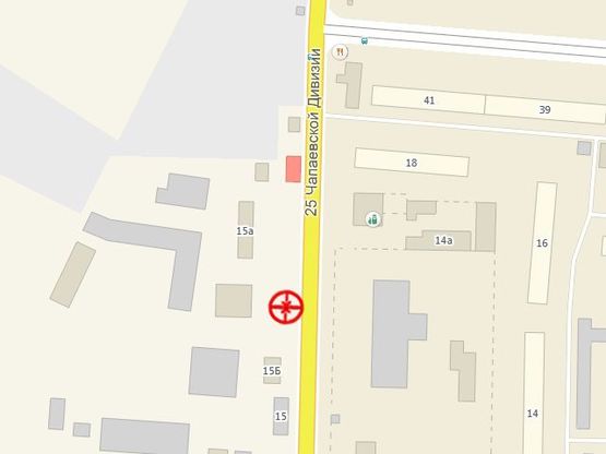 Схема рекламної площини за адресою 25-й Чапаевской Дивизии №13/2 А Схема рекламної площини за адресою 25-й Чапаевской Дивизии №13/2 А