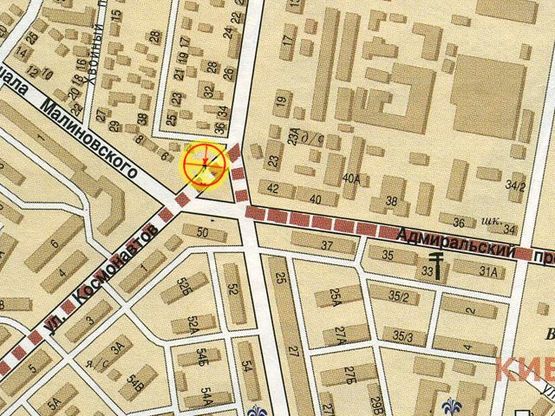 Схема рекламної площини за адресою Люстдорфская дорога №34 В Схема рекламної площини за адресою Люстдорфская дорога №34 В