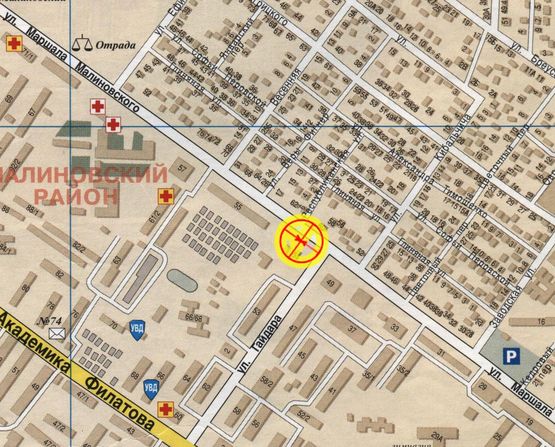 Схема рекламной плоскости по адресу Малиновского №51 Ивана и Юрия Лип А Схема рекламной плоскости по адресу Малиновского №51 Ивана и Юрия Лип А