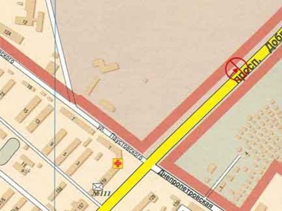 Схема рекламної площини за адресою Старокиевское шоссе 19-й км В Схема рекламної площини за адресою Старокиевское шоссе 19-й км В