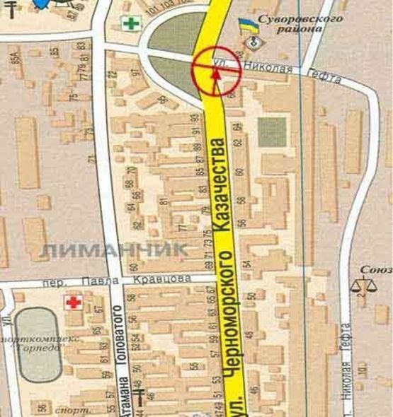 Схема рекламной плоскости по адресу Черноморского Казачества А Схема рекламной плоскости по адресу Черноморского Казачества А