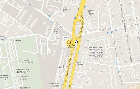 Схема рекламной плоскости по адресу пр-т Небесной Сотни №40 А Схема рекламной плоскости по адресу пр-т Небесной Сотни №40 А