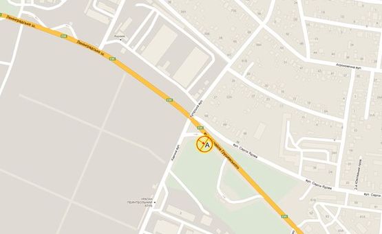 Схема рекламной плоскости по адресу Химическая ул. Грушевского А правая Схема рекламной плоскости по адресу Химическая ул. Грушевского А правая