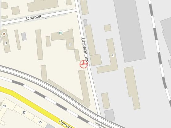 Схема рекламной плоскости по адресу Газовый пер-к №1 А Схема рекламной плоскости по адресу Газовый пер-к №1 А