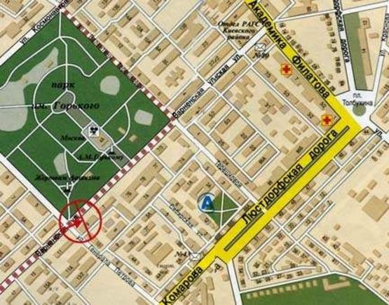 Схема рекламной плоскости по адресу Варненская №9 А Схема рекламной плоскости по адресу Варненская №9 А