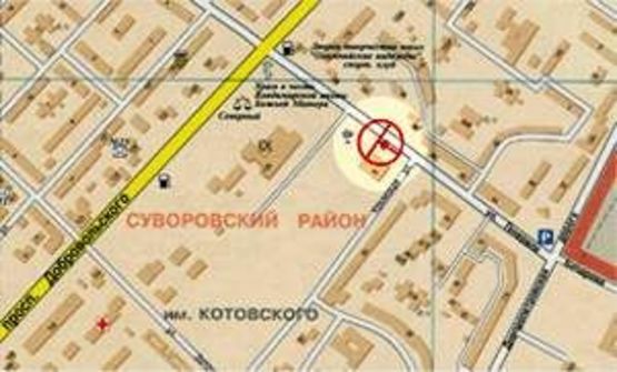 Схема рекламной плоскости по адресу Бочарова №41 В