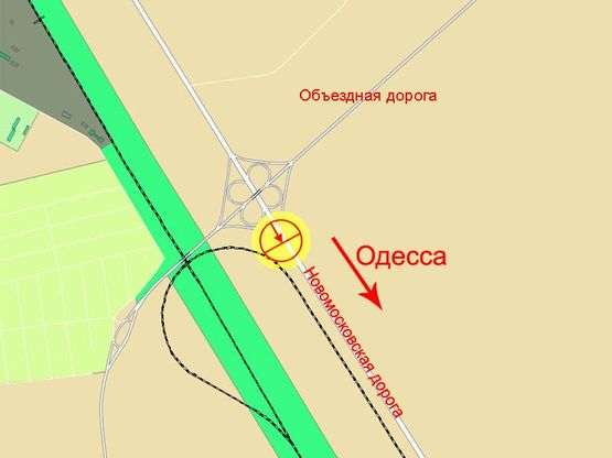 Схема рекламної площини за адресою Клеверный мост А