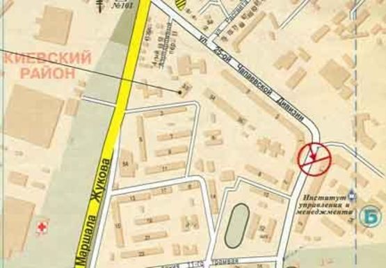 Схема рекламної площини за адресою Королева №3 А