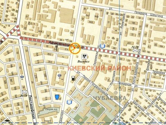 Схема рекламної площини за адресою Краснова №11 правая А
