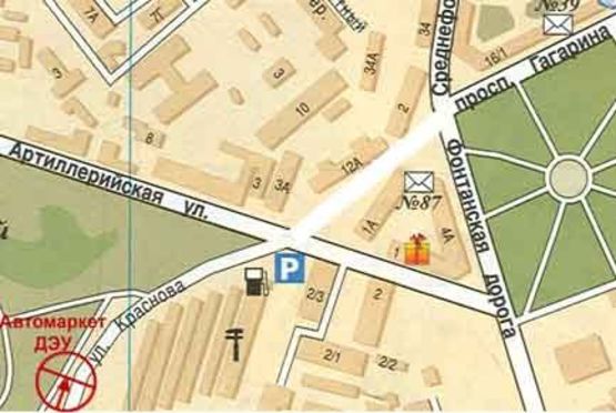 Схема рекламной плоскости по адресу Краснова №2а В