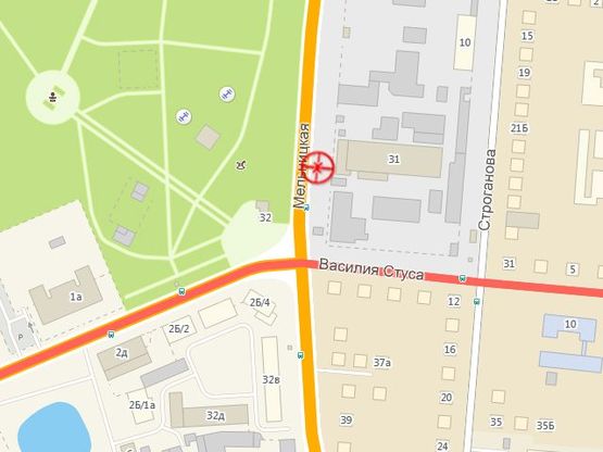 Схема рекламної площини за адресою Мельницкая ул. №31 А