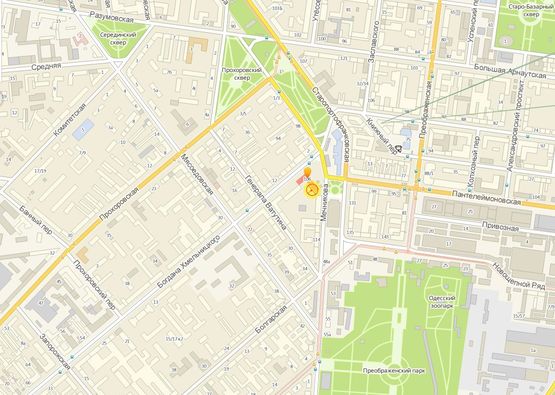 Схема рекламной плоскости по адресу Мечникова №106(напротив, стена №2) А