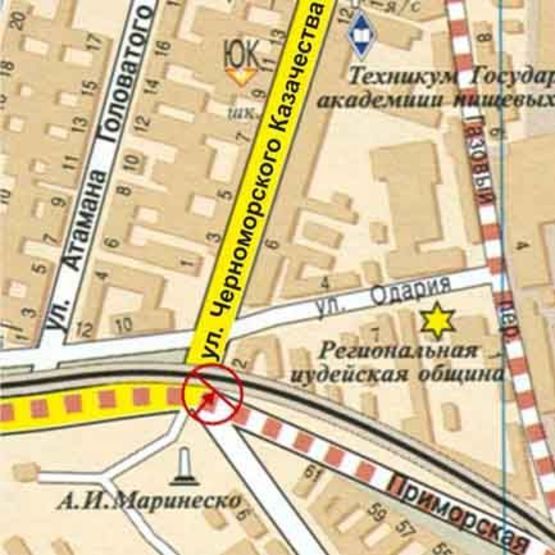 Схема рекламной плоскости по адресу Пересыпский мост 2 А Схема рекламной плоскости по адресу Пересыпский мост 2 А