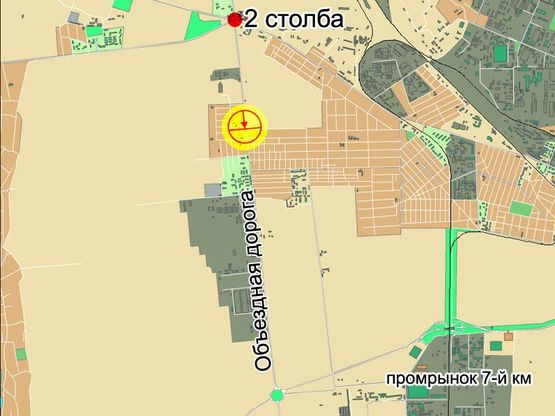 Схема рекламної площини за адресою пос. Авангард А