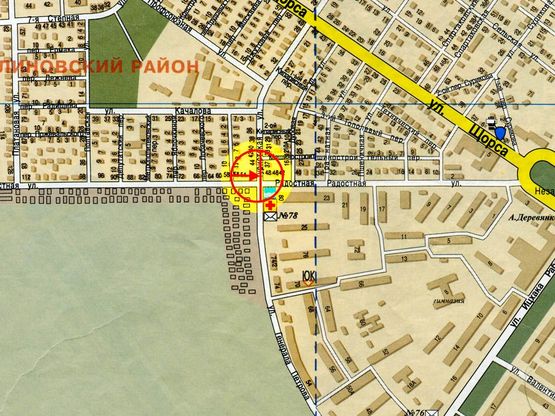 Схема рекламной плоскости по адресу Радостная Ген.Петрова В