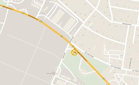 Схема рекламной плоскости по адресу Химическая ул. Грушевского А левая Схема рекламной плоскости по адресу Химическая ул. Грушевского А левая