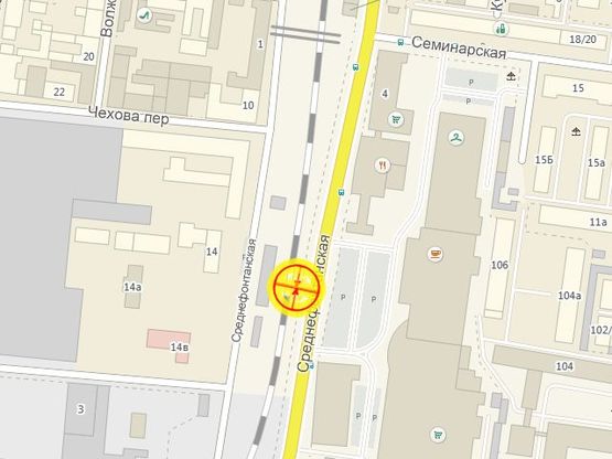 Схема рекламної площини за адресою Среднефонтанская ул. №1 напротив ТЦ В