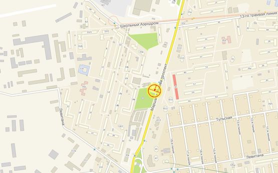 Схема рекламной плоскости по адресу пр-т М.Жукова №47/3 В