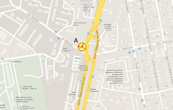 Схема рекламной плоскости по адресу пр-т М.Жукова Левитана №116а А правая