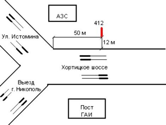Схема рекламной плоскости по адресу 009_Запорожье_Хортицкое шоссе Схема рекламной плоскости по адресу 009_Запорожье_Хортицкое шоссе