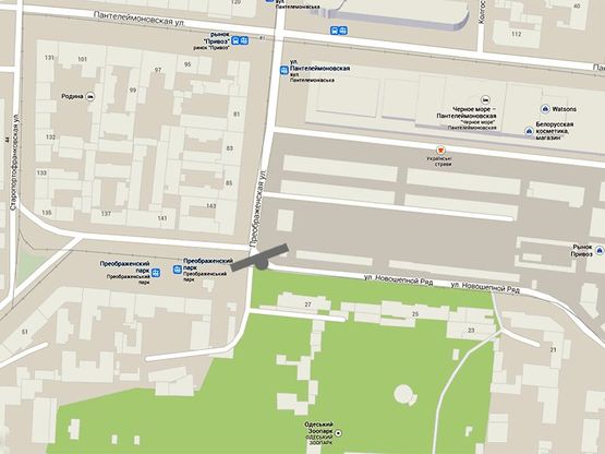 Схема рекламної площини за адресою Новощепной ряд - ул.Преображенская (л) Схема рекламної площини за адресою Новощепной ряд - ул.Преображенская (л)